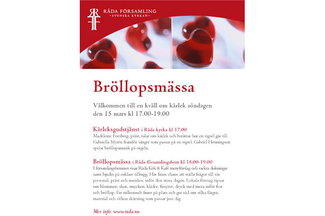 Bröllopsmässa i Råda kyrka, Mölnlycke