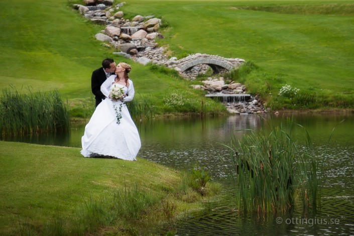 Bröllopsfotografering på Albatross Golfbana